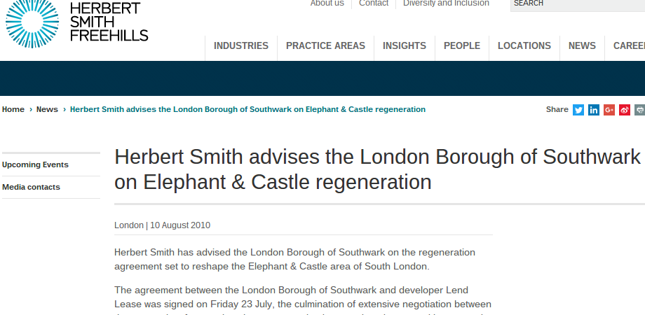 Herbert Smith Freehills website